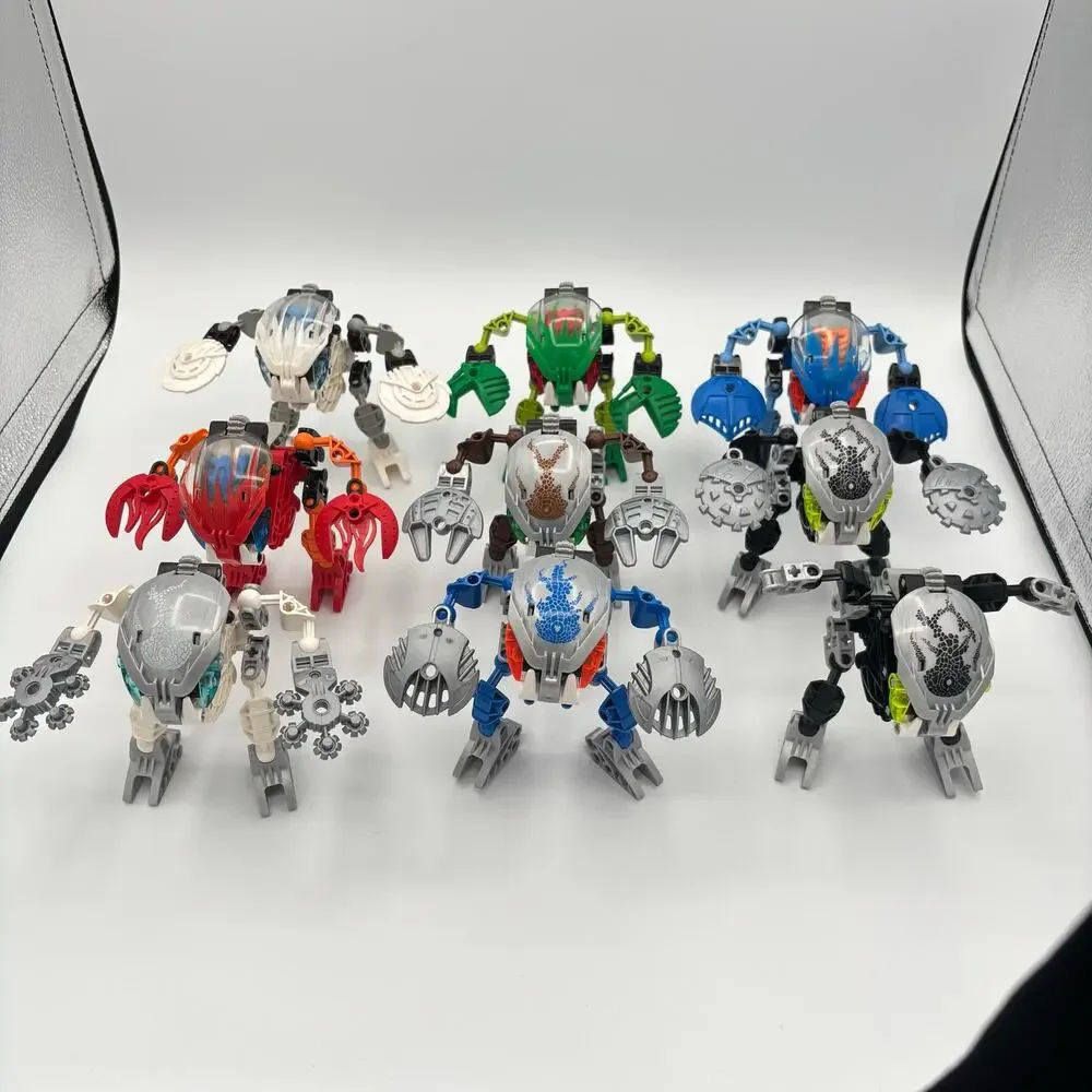LEGO BIONICLE: Bohlok & Bohlok Kal Lot of 9 w/ All 9 Krana - READ DESCRIPTION